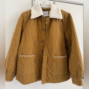 Quilted Jacket with detachable Sherpa Collar